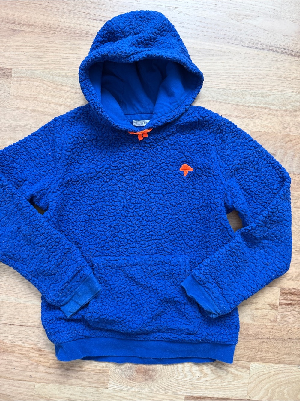 BILLYBANDIT Paris Kids Fashion Cozy Bright Blue Sherpa Hoodie Boys sz 12 years